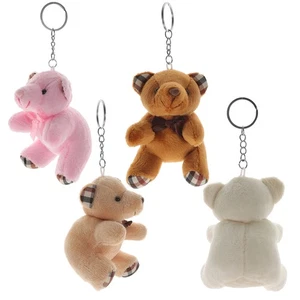 4 Pezzi Peluche Giocattolo Portachiavi Miss Peluche Portachiavi Orso San Valentino - Foto 1 di 12