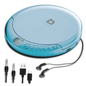 CD Player Portable with 60 Second Anti Skip, Stereo Earbuds, Includes Blue_CD - Picture 1 of 7