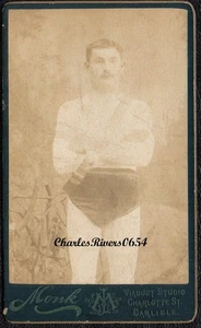 CARLISLE FADED CDV SPORTSMAN WEARING A SASH VICTORIAN FASHION #A2601 - Picture 1 of 2