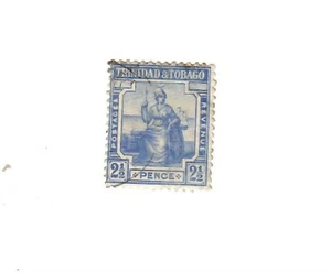 Trinidad y Tobago 1909 2 1/2 d azul usado - Imagen 1 de 1