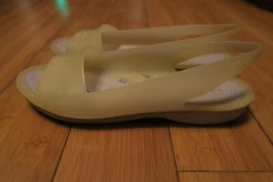 Crocs Colorblock Slingback Flat Sandal Jelly Translucent Women's Size 8 200032 - Picture 1 of 10