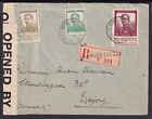 Belgium 1915. Registered cover to Denmark. British censorship. Look postmarks.