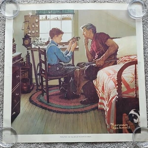 Vintage Norman Rockwell Poster Henry Ford The Boy who put the World on Wheels - Picture 1 of 12