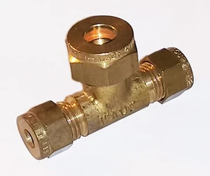 Unequal Tee connectors, WADE, various types, copper olives, LPG, Gas, Fluids - Picture 1 of 5