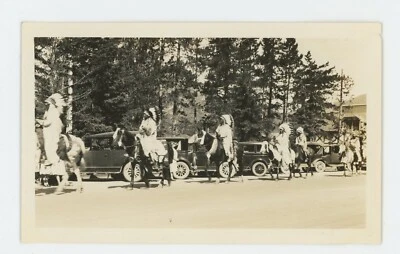 Vintage Photo Historic Parade Chiniki Native American Days Banff Alberta CA 1928 - Image 1 of 2