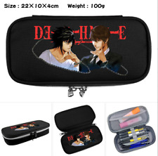 Anime Death Note Print Pencil Case Students Zip Canvas Pen Stationery Bag