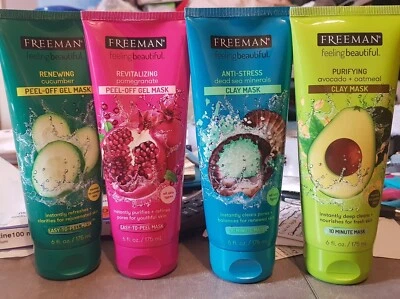 Freeman Feeling Beautiful X 4  With 2 Peel-Off Gel & 2 Clay Mask - Image 1 of 2
