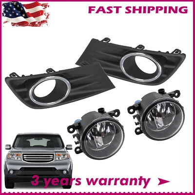 雾灯带保护套 + 铬装饰适用于本田 Pilot 2012 - 2013 - 2014 - 2015 — 第 1/4 张图片