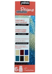 Juego de pintura Pebeo Fantasy Prisme 6 x 20 ml efecto panal artista artesanal 756431 - Imagen 1 de 5