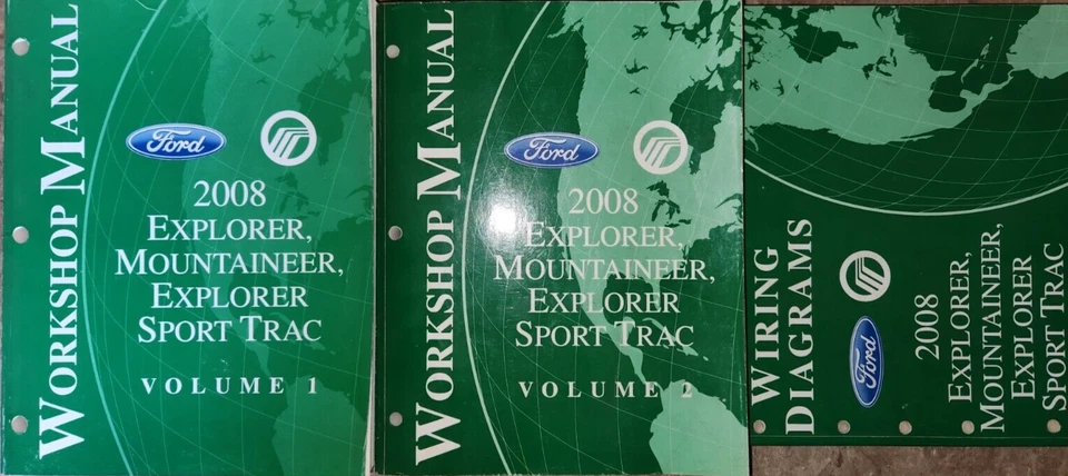 Juego de 3 manuales de servicio Ford Explorer Mercury Mountaineer 2008 Foto 1 de 1