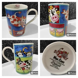 Dunoon Mug Moo Cows By Jane Brookshaw Bull Farm Scotland Stoneware - Picture 1 of 7