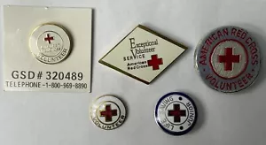 American Red Cross – ARC -- Volunteer Pins Lot #1 (5 Pins) - Picture 1 of 1
