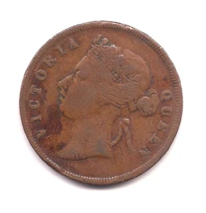 1886 Straits Settlements One Cent--Milk Chocolate Patina !! - Picture 1 of 2