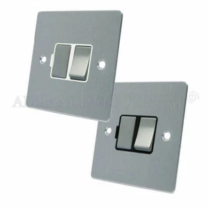 Brushed Satin Chrome Flat Switched Fused Spur - Unidad de conexión fusionada de 13 amperios - Imagen 1 de 5