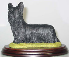 Skye Terrier figur hund Naturecraft hundefigur silky schwarz