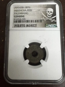 NGC Genuine Pirate Money Indonesia Pitis Palembang Coin! - Picture 1 of 4