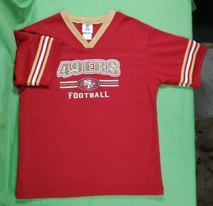San Francisco 49ers Jersey Shirt Official NFL Team Apparel Football Red & Gold