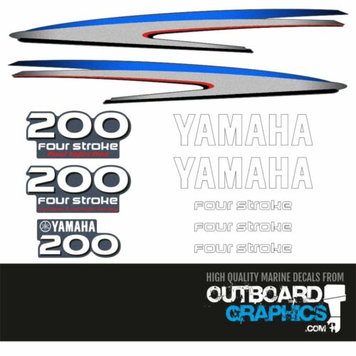 Yamaha 200 four stroke outboard engine decals/sticker kit