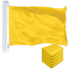 G128 5 Pack: Solid Golden Yellow Color Flag 2.5X4 Ft Liteweave Printed 150D Poly