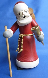 Großer Räuchermann Weihnachtsmann Fa. Ulmik Seiffen Erzgebirge + Räucherkerzen - Bild 1 von 1