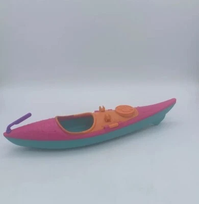 芭比美泰 2013 Let's Go 皮划艇独木舟 12 英寸粉色橙色和蓝色娃娃配件 — 第 1/4 张图片
