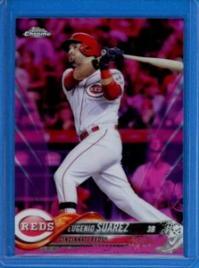 2018 Topps Chrome Pink Refractor Parallel #41 Eugenio Suarez Cincinnati Reds - Picture 1 of 2