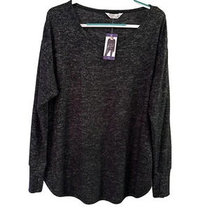 Member's Mark Damen Soft Heather Top Gr. 2XL Anthrazit Grau Meliert, Neu - Bild 1 von 10
