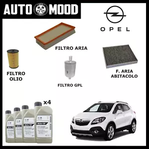 KIT TAGLIANDO OPEL MOKKA 1.4 LPG 4 FILTRI + 4 L OLIO ORIGINALE OPEL 5W30 DEXOS 2 - Picture 1 of 1