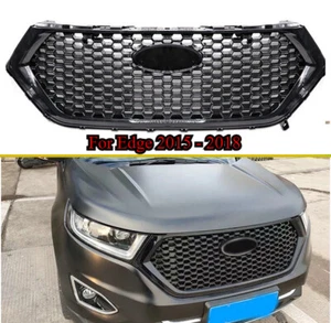 Parrilla de malla de panal para parachoques delantero negra para Edge Sport 2015-2018 - Imagen 1 de 10