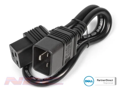 NEW Dell 0.6m (2ft) Power Cord/Extension Cable (C19 To C20) 250V 16A - 0JM291 - Image 1 of 2