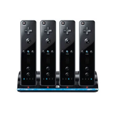 4x Battery Pack Rechargeable+Charger Dock Station For Nintendo Wii Controller - Image 1 of 4