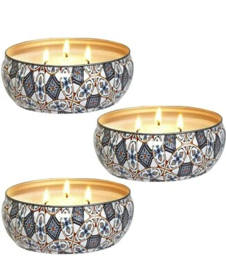 Citronella 100% Soy-Wax Decorative Candle W 3 Wicks 14.5 OZ Pack of 3 - Image 1 of 4