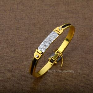 Daily Routine 22k yellow gold hallmark Mens Casting Gold Kada Bracelet Bangle 