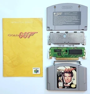 N64 Goldeneye 007 Nintendo 64 Authentic Game Cart + Manual Clean Pins-Nice Label - Picture 1 of 8