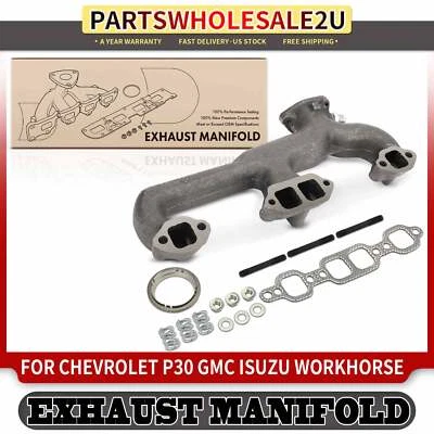 左排气歧管带垫片适用于雪佛兰 P30 w3500 Tiltmaster GMC 五十铃 — 第 1/4 张图片