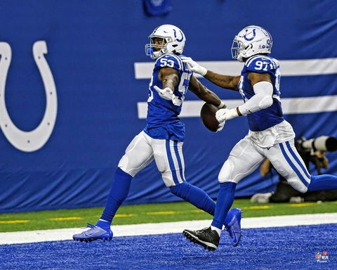Darius Leonard Indianapolis Colts Unsigned Interception Photo Cover