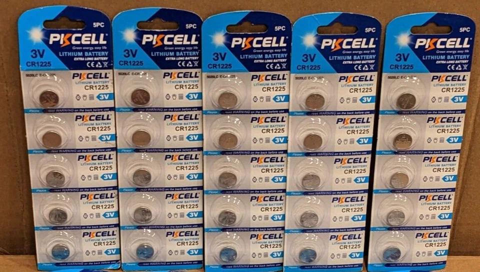 CR1225 PKCELL Watch Battery Ecr1225 (5 Piece) 10 Total