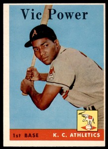 1958 Topps Vic Power  EX Kansas City Athletics #406