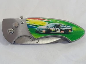 Dale Earnhardt Pocket Knife Self Locking Open Assist Green Handle #3 NASCAR - Imagen 1 de 11