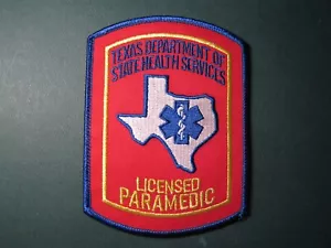 Texas lizenzierter Sanitäter Aufnäher Original 3M Haken appliziert Schultergröße ansehen! - Bild 1 von 12