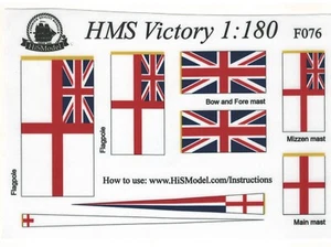 Airfix HMS Victory 1:180 - set of flags - Picture 1 of 3