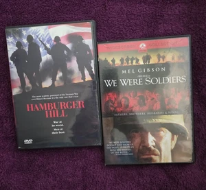 Lot 2 War DVDs Hamburger Hill & We Were Soldiers (Preowned) - Picture 1 of 9