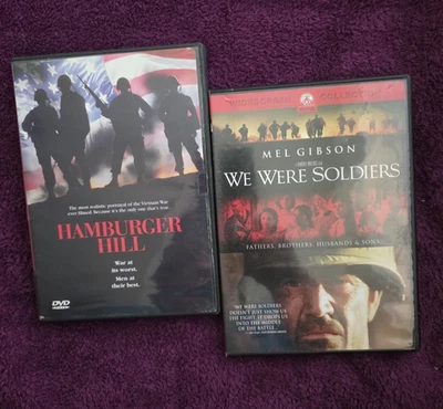 Lot 2 War DVDs Hamburger Hill & We Were Soldiers (Preowned) - Image 1 of 4