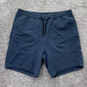Abercrombie & Fitch Shorts Mens Medium 7" Blue Soft Sweat Jogger Elastic Stretch - Picture 1 of 7