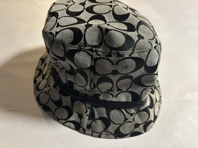 Sombrero de cubo Coach Signature para mujer gris negro todo 1941 talla S/P excelente Foto 1 de 4