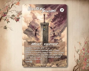 Buster Sword - Custom Card *Japanese* Art , Fantasy Heroes Full Art Alter - Imagen 1 de 1