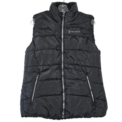 Chaleco acolchado Free Country negro con cremallera completa cuello bolsillo talla grande Foto 1 de 4