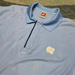 Nike UNC Tar Heels Poloshirt Herren Large Blau - Vintage Teamsport - Bild 1 von 12
