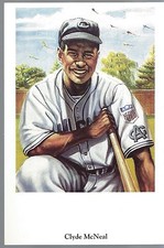 Clyde McNeal Capital Cards Production Negro League Post Card # 9