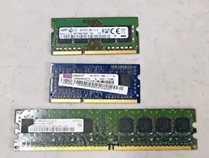 Lot 3x Samsung, Kingston Laptop Memory RAM 512mb (1) & 2gb (2) - Picture 1 of 3
